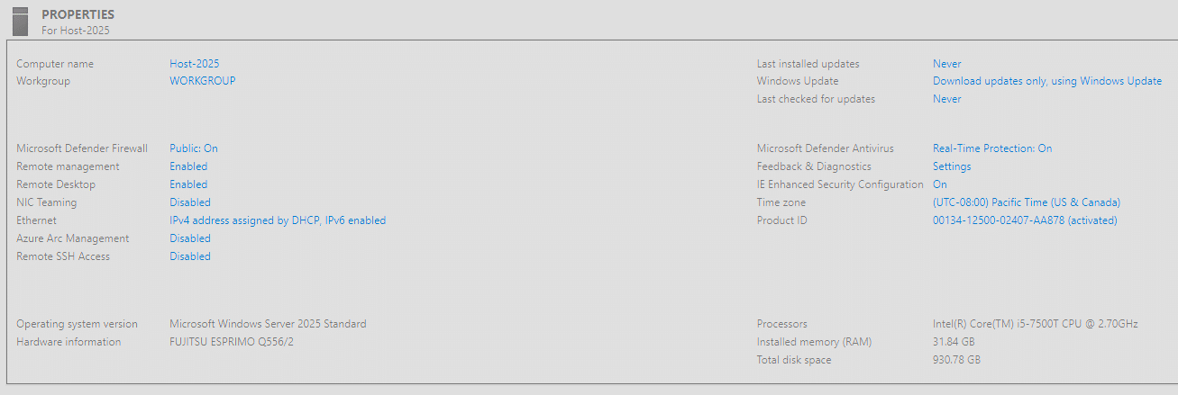 My Fujitsu Q556/2 and Windows Server 2025