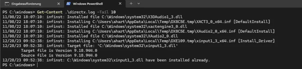 Powershell and Tail
