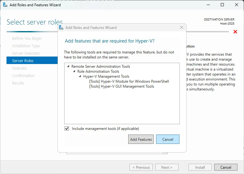 Server 2025 Add Role Hyper V 03