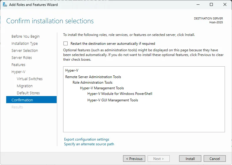 Server 2025 Add Role Hyper V 10