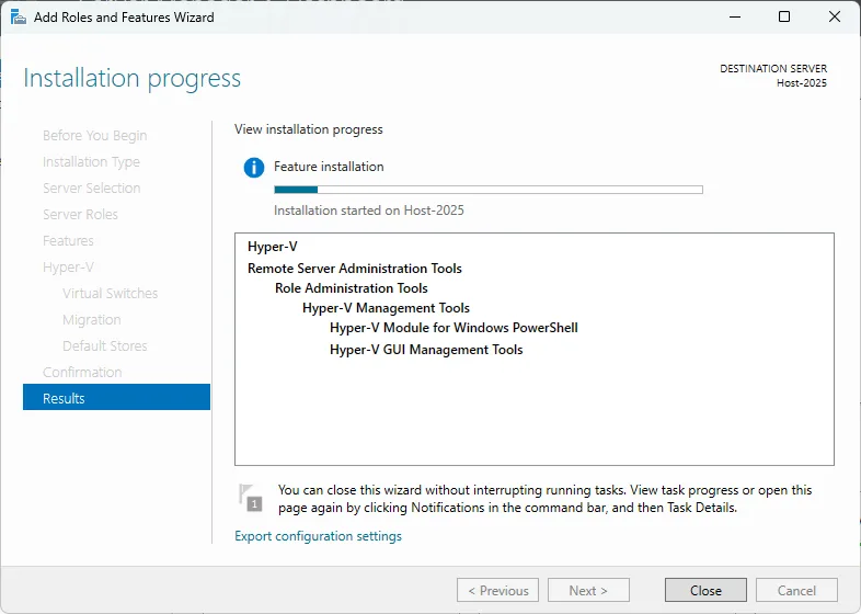 Server 2025 Add Role Hyper V 11