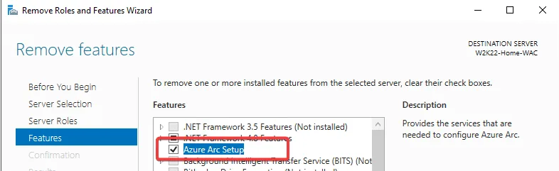 How to Uninstall Azure Arc from Windows Server 2025 2 Remove Azure Arc Setup through the GUI on Windows Server 2022