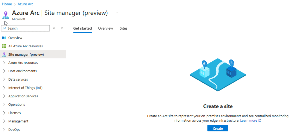 Get started with Azure Arc Site Manager Preview