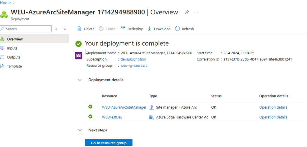 Azure Arc Site Manager Deployment