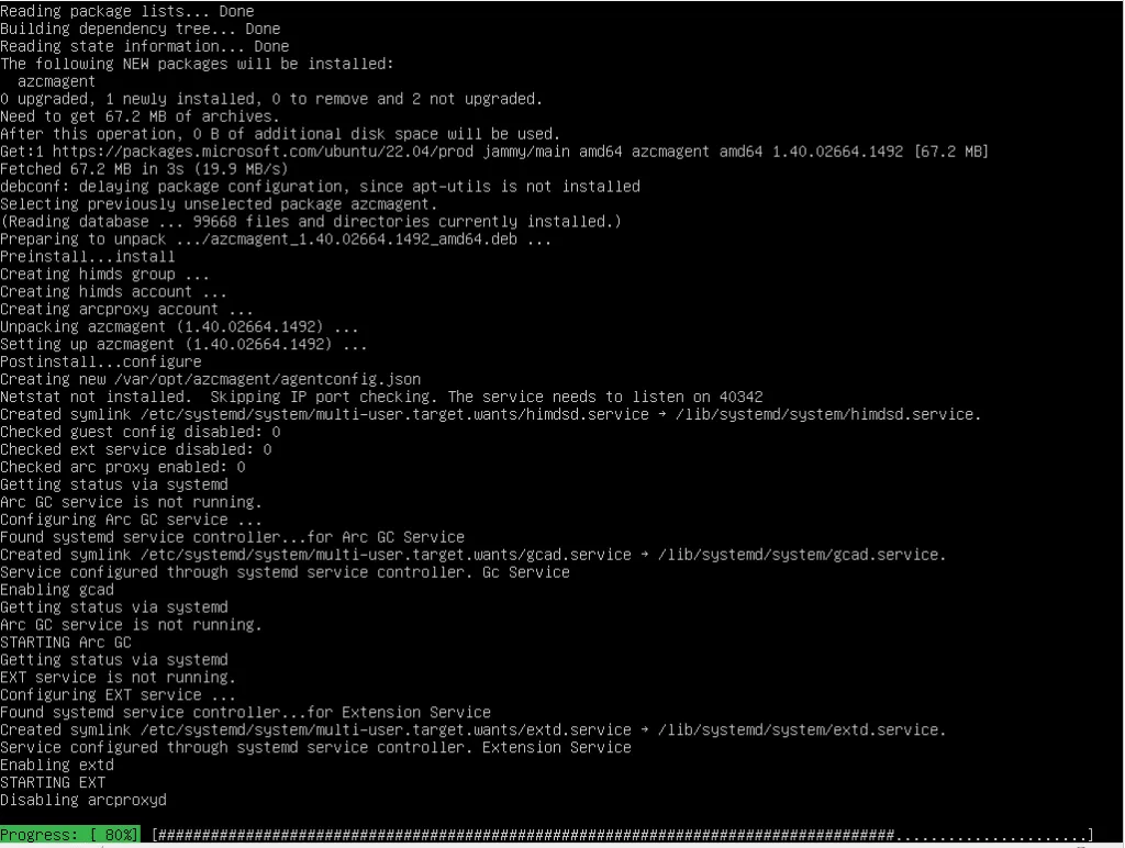 Azure Arc Linux configuration script example
