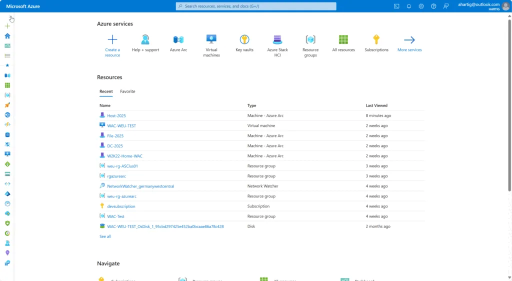 Windows Admin Center in Azure with Azure Arc enabled servers and RDP over HTML5