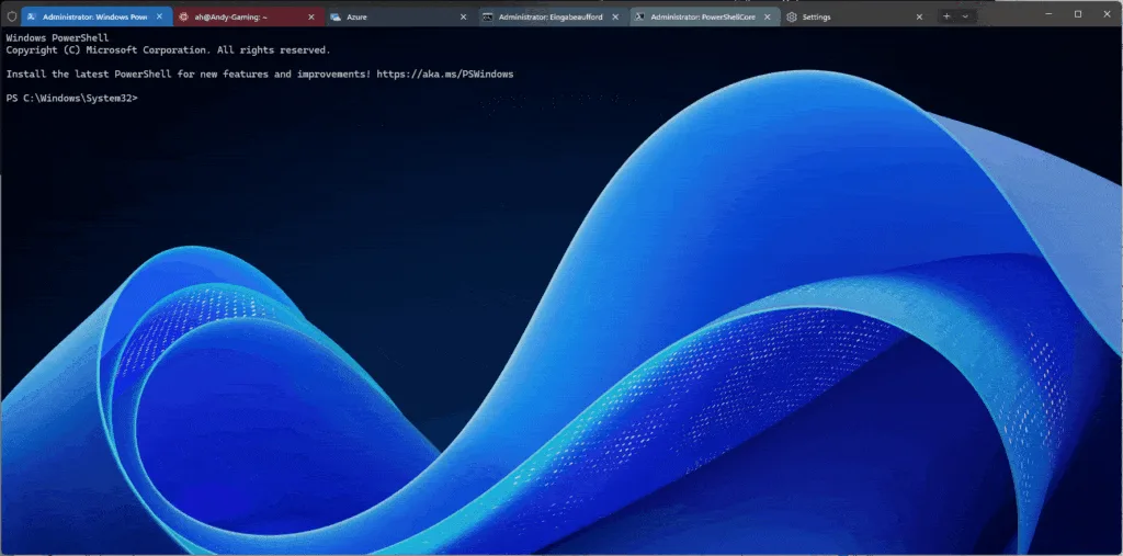 Windows Terminal Look with a customized settings.json