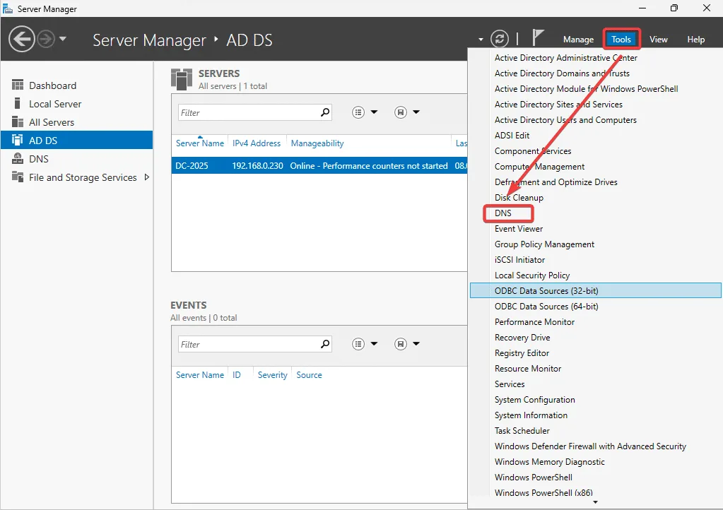 Active Directory - Manage DNS