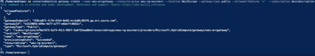Azure Arc Gateway Deployment using Azure Cloud Shell