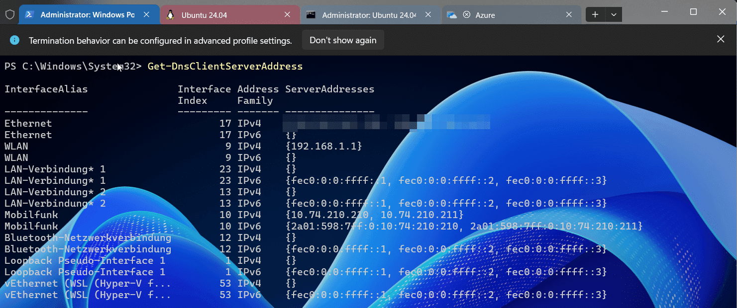 Output Get-DnsClientServerAddress to help with Troubleshooting Common DNS