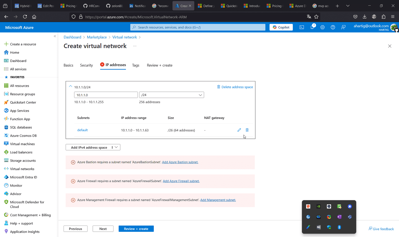 11. Message Required Subnets