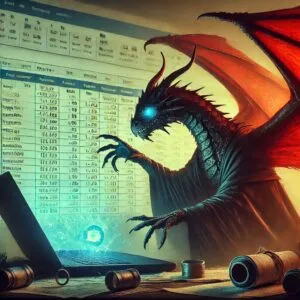 A dragon IT Architect in the shadowrun world using an Excel document and the Azure Quick Review Tool