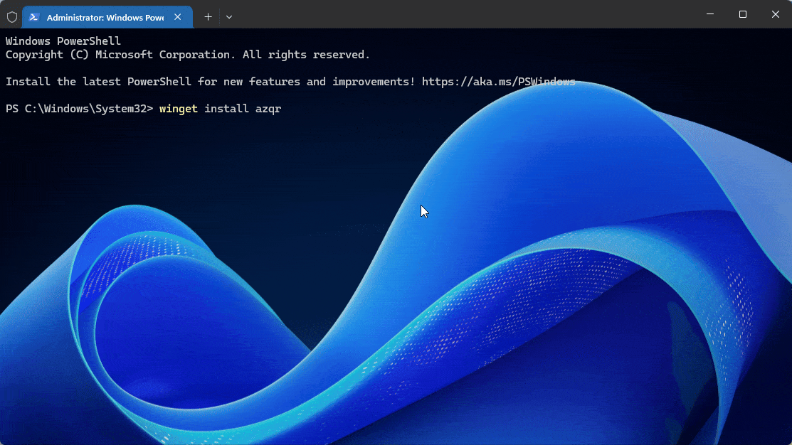 Winget Installation AZQR