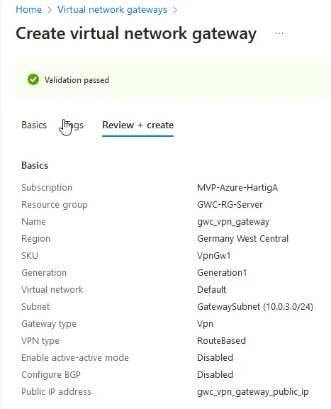 Final Screen for Confirmation