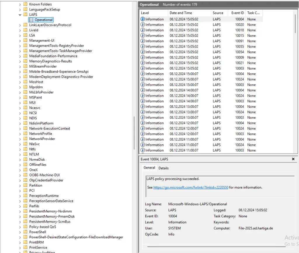 LAPS Events  Viewer - Example