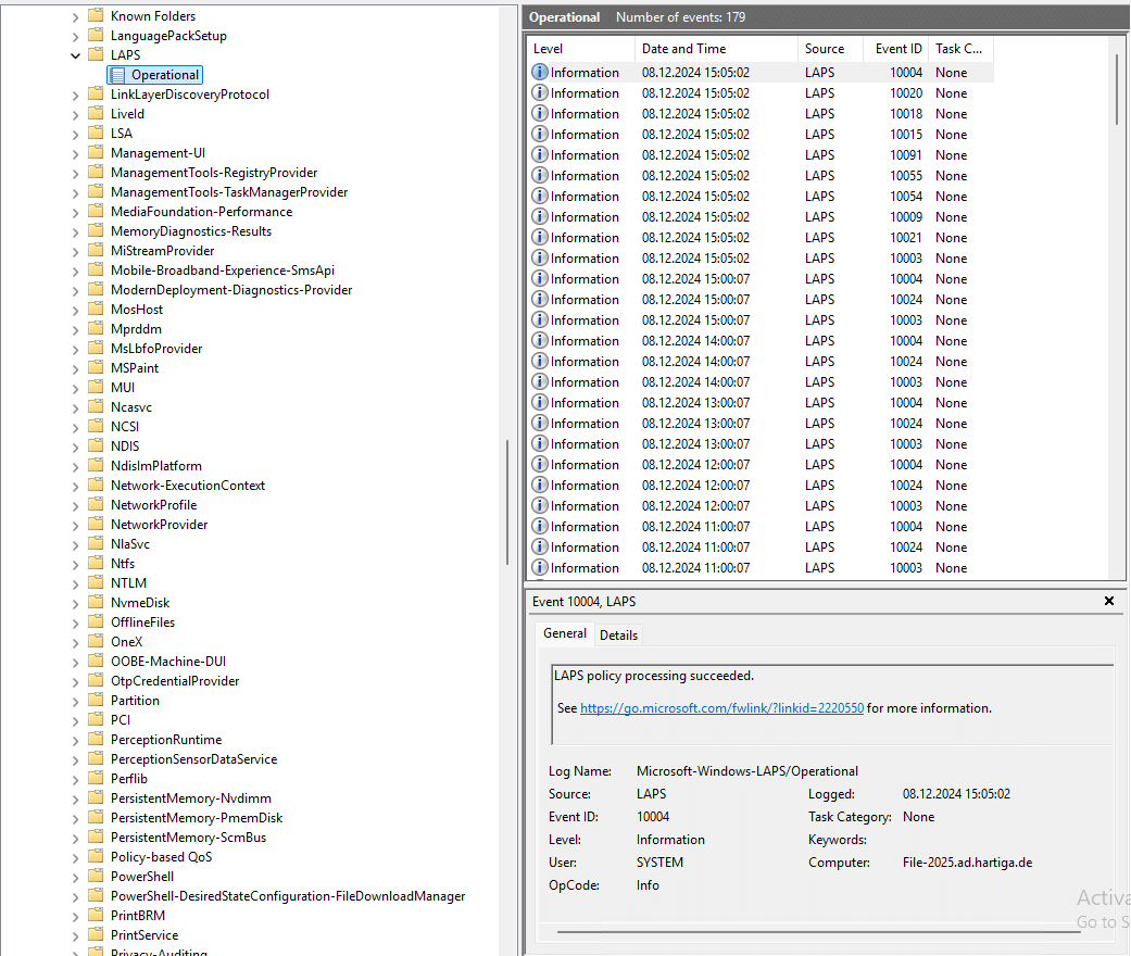 LAPS Events  Viewer - Example