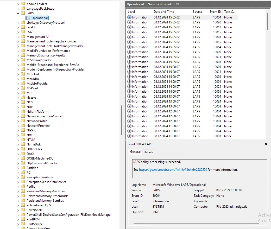 LAPS Events  Viewer - Example