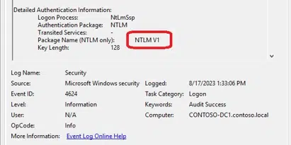 Disabling NTLMv1