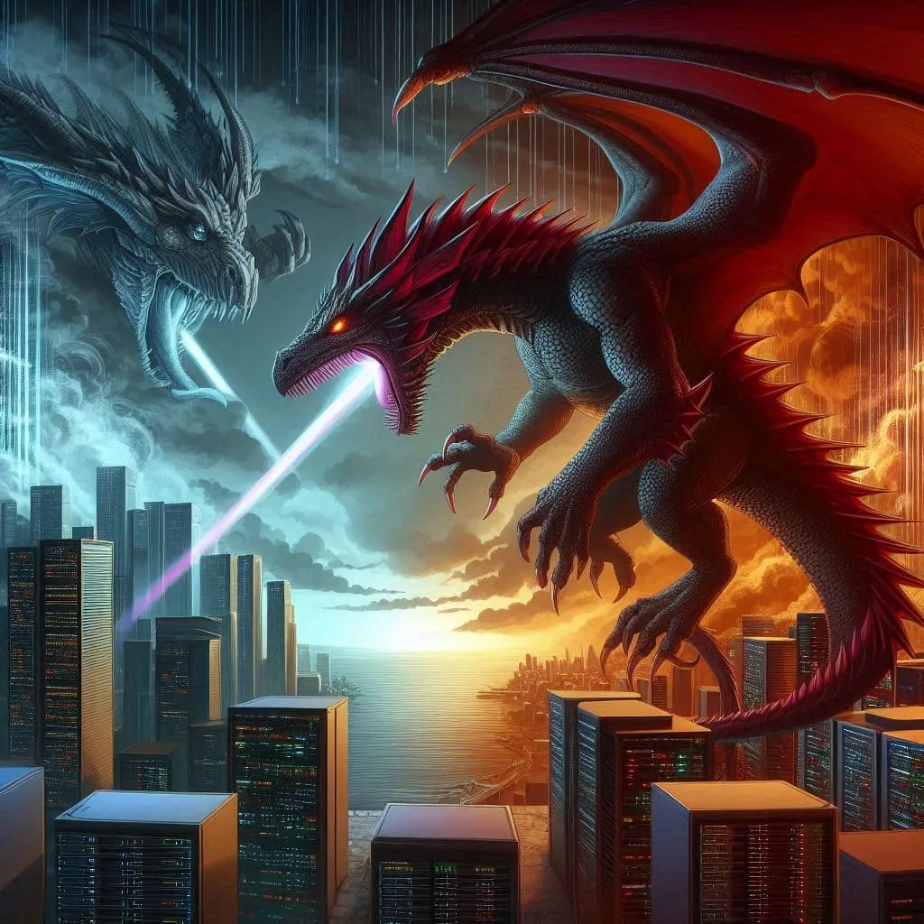 A Dragon from the Shadowrun World involved in the clash between two datacenters. What are your VMWare Alternatives?