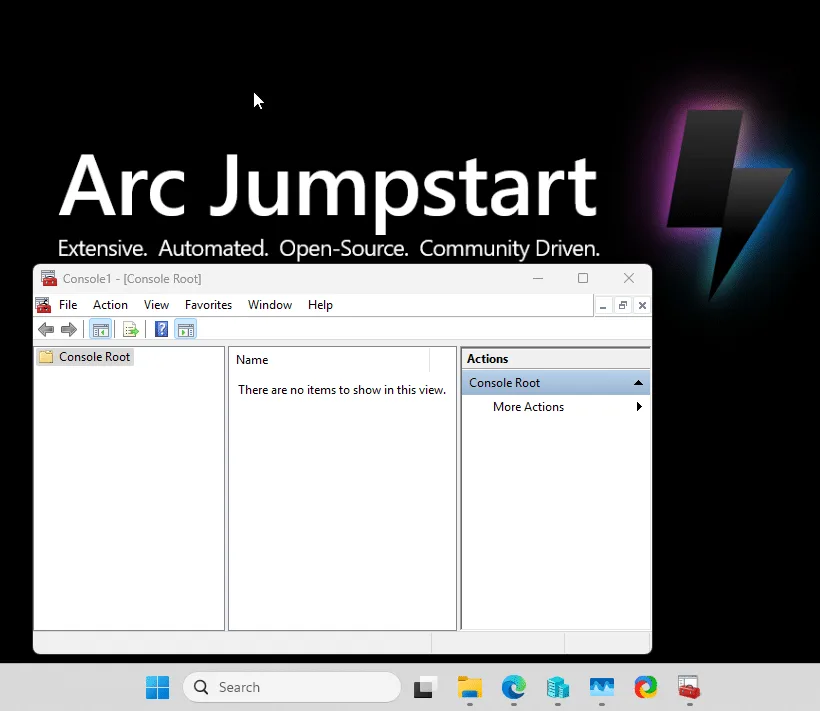 Start the MMC - using the mmc.exe command