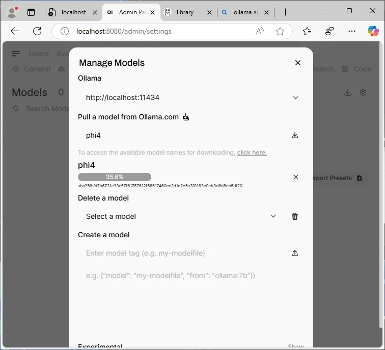 Download LLM over the GUI Downloading