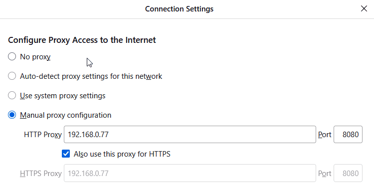 Firefox with Proxy on Windows 11
