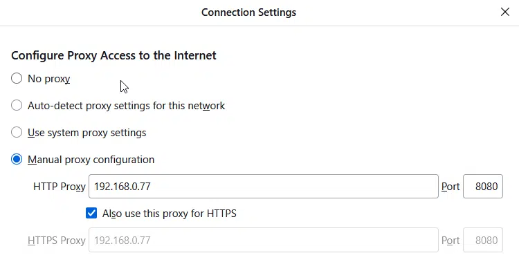 Firefox with Proxy on Windows 11