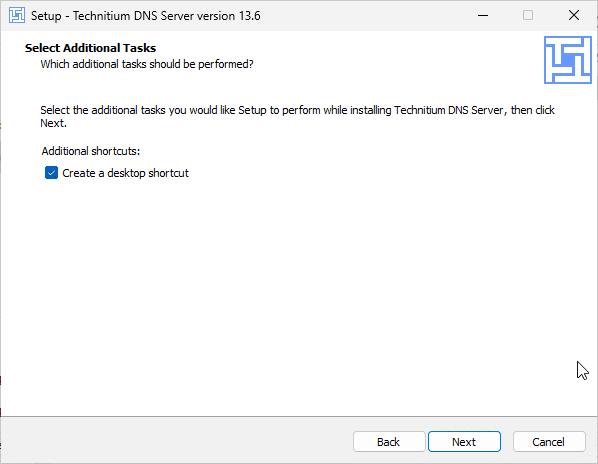 Technitium DNS Server on Windows Setup Screen #2