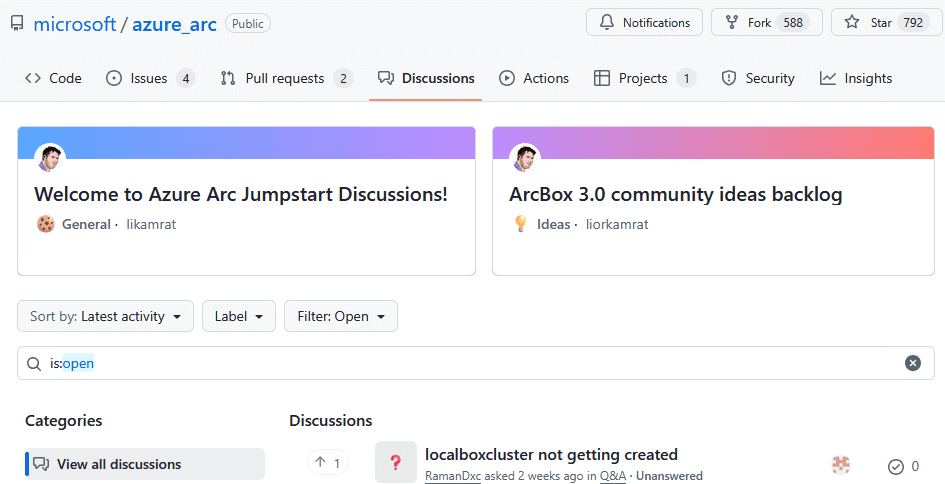 Azure Arc Github - Azure Arc Community most active place