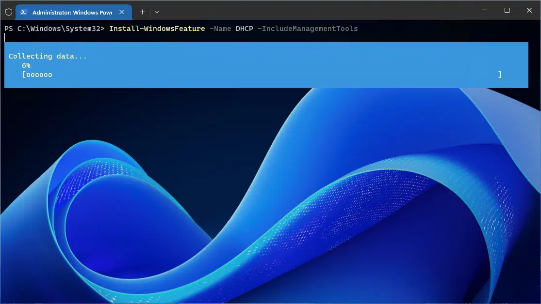 Installing DHCP using Powershell