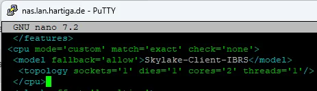 config file change to run Windows Server 2025 VMs