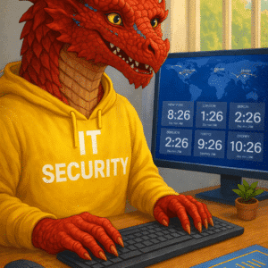 dragon it security happy world time clock