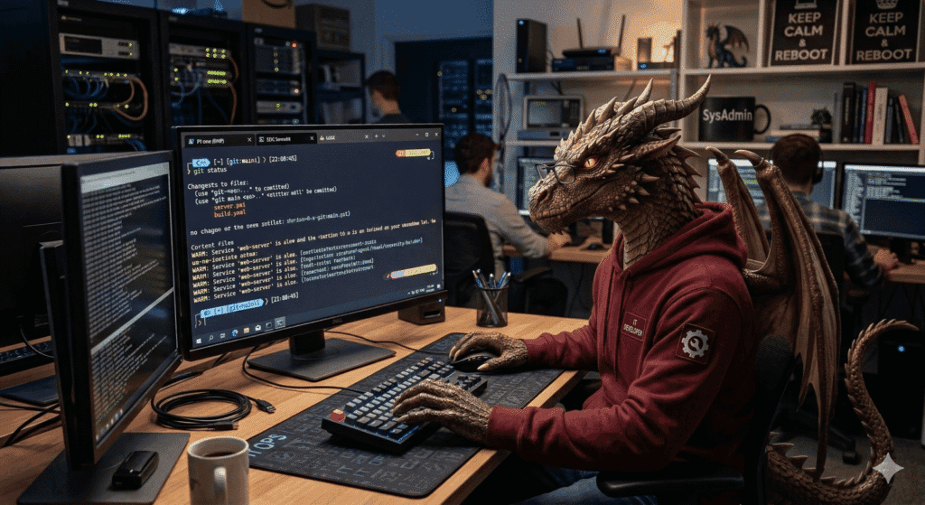 IT Developer Dragon using Windows Terminal and Oh My Posh