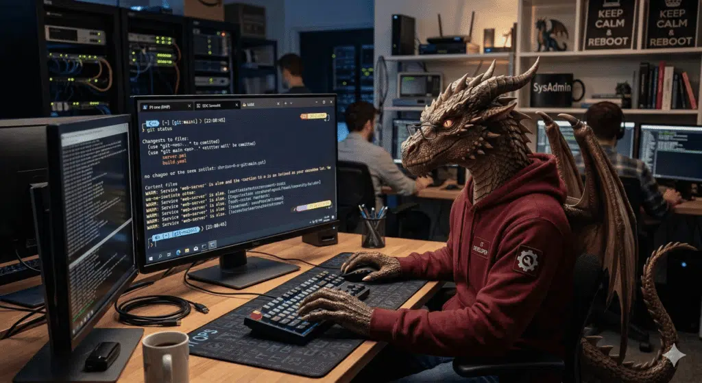 IT Developer Dragon using Windows Terminal and Oh My Posh