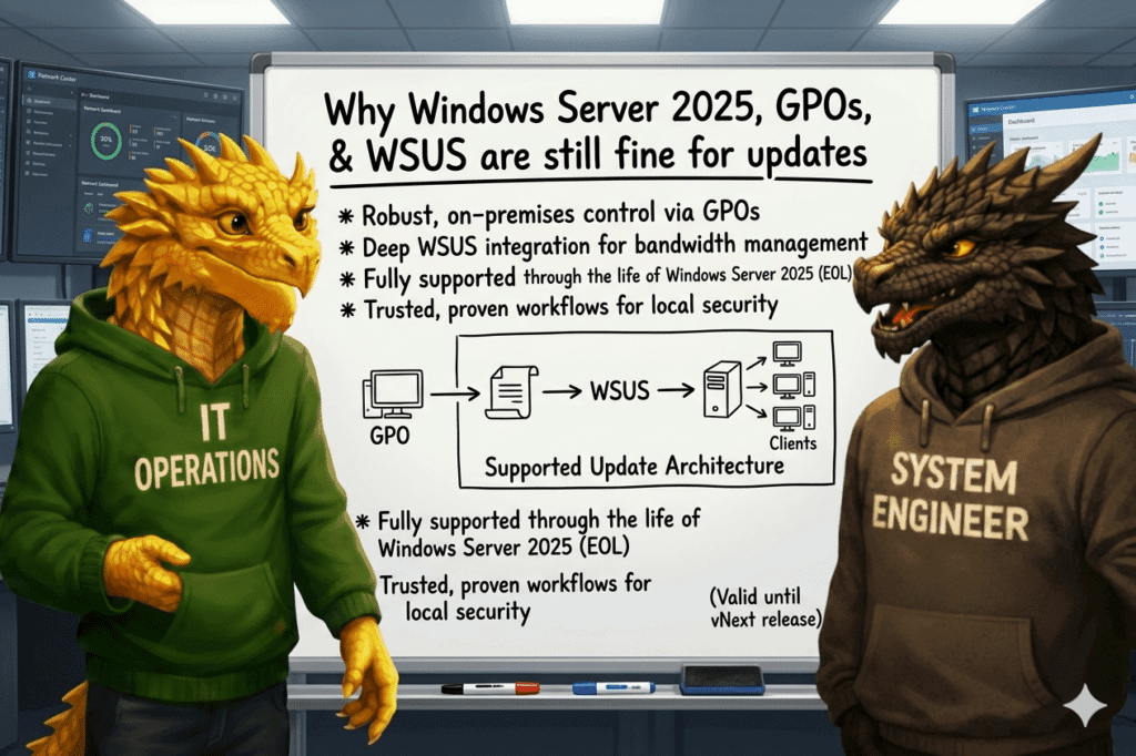 Enable Azure Arc Auto Updates using WSUS and GPOs - Why that is still fine.