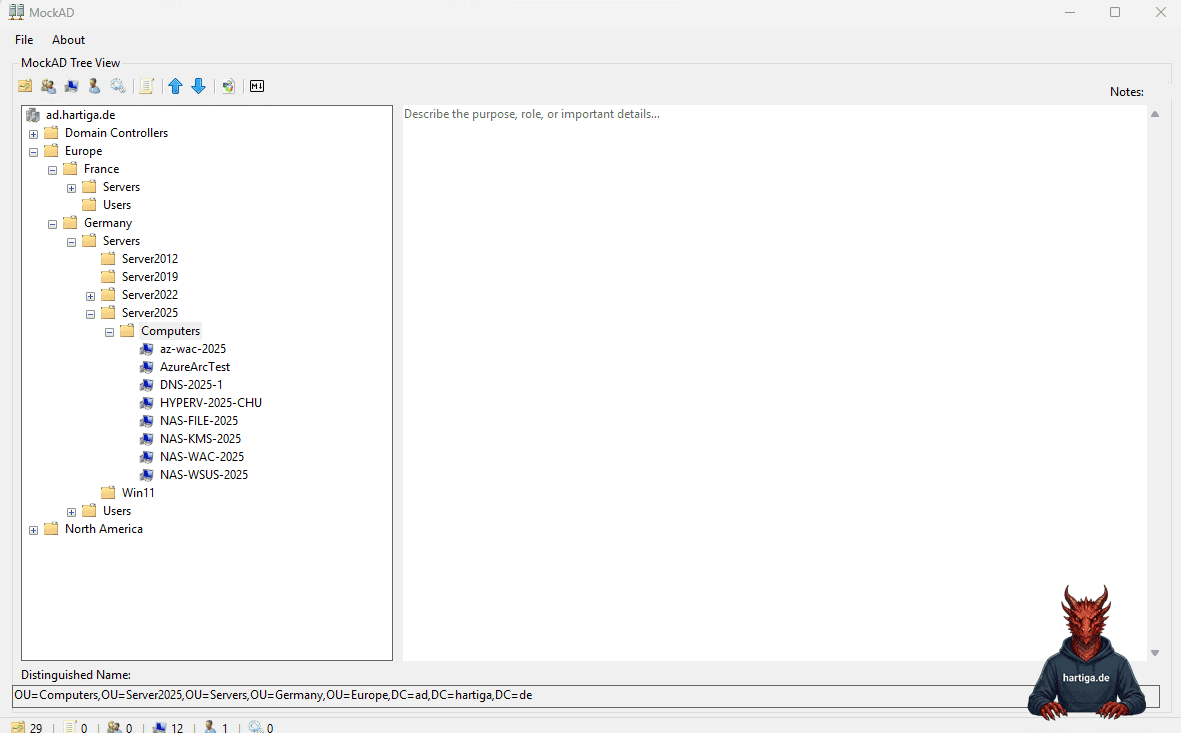 MockAD Example Output - Active Directory Visualization