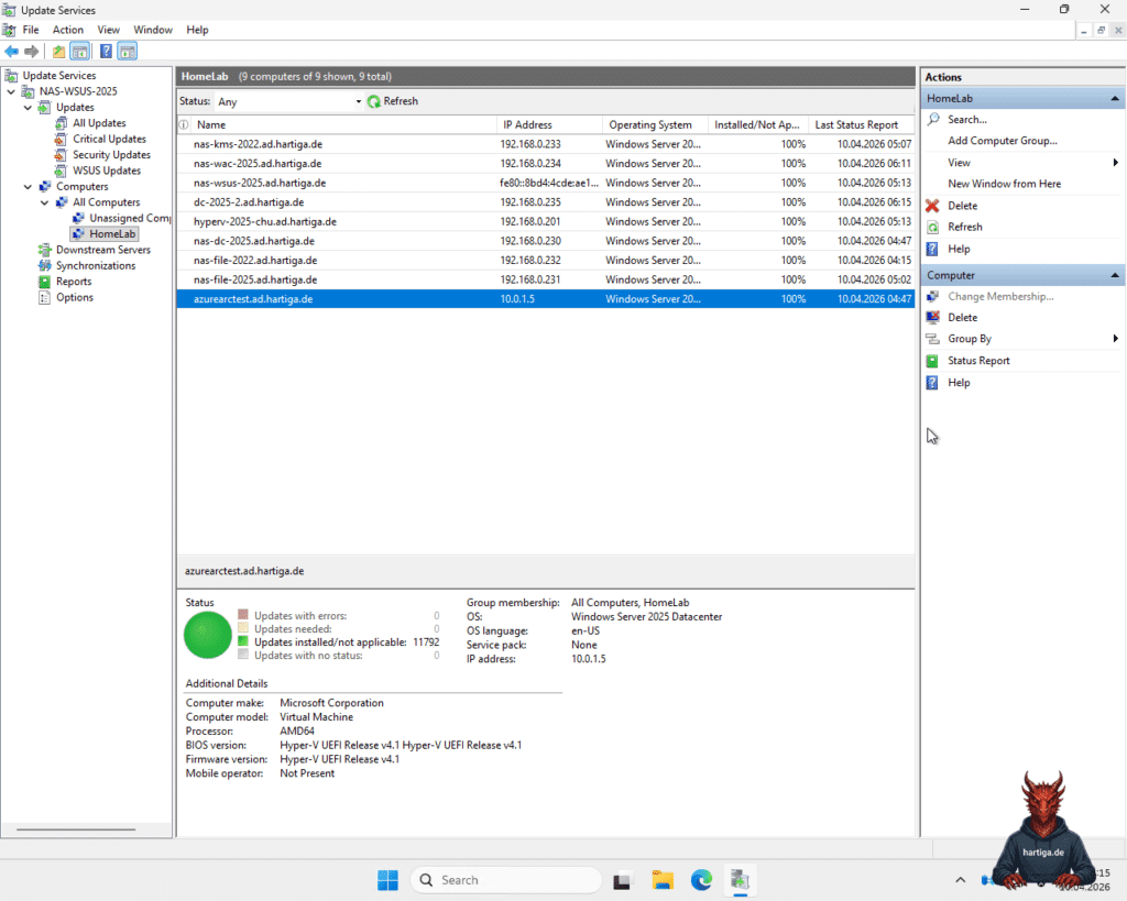 WSUS efficiency at a 100 percent
