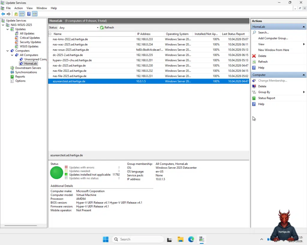 WSUS efficiency at a 100 percent