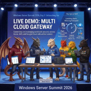 Dragons Demoing Multicloud at the Windows Server Summit 2026 Day 2