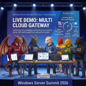 Dragons Demoing Multicloud at the Windows Server Summit 2026 Day 2