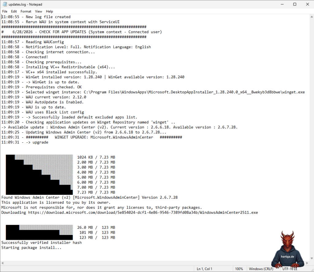 Deploying Winget Auto Updates and the Default Update after initial login