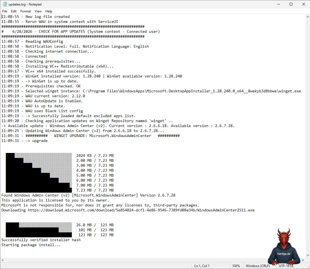 Deploying Winget Auto Updates and the Default Update after initial login