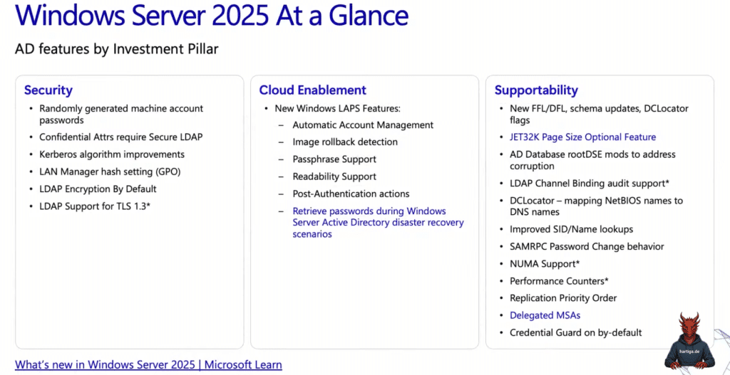 Active Directory improvements with Windows Server 2025