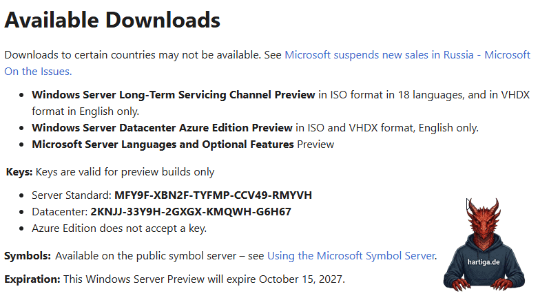 Download and prepare for Windows Server vNext Serial Numbers - Download and prepare for vNext