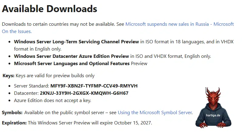 Download and prepare for Windows Server vNext Serial Numbers - Download and prepare for vNext