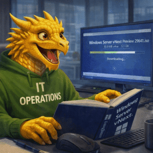 IT operations dragon, that is execited to try something new and does Download and Deploy Windows Server vNext