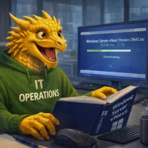 IT operations dragon, that is execited to try something new and does Download and Deploy Windows Server vNext