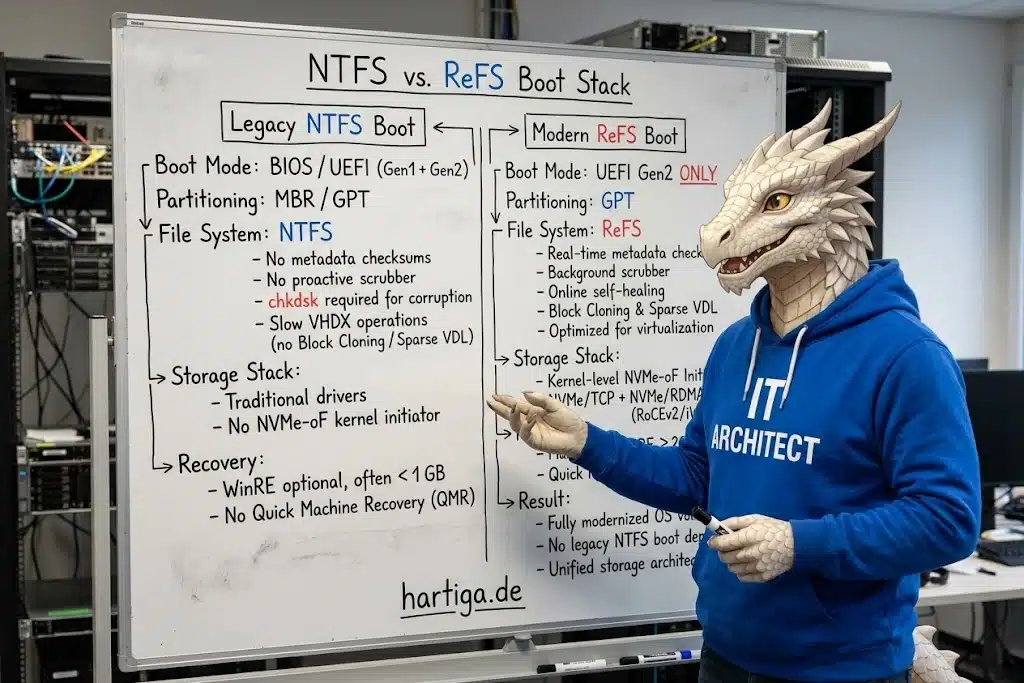 IT Architect looking at reFS vs NTFS stack vNext ReFS